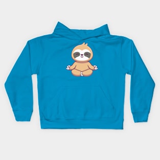 cute sloth Kids Hoodie